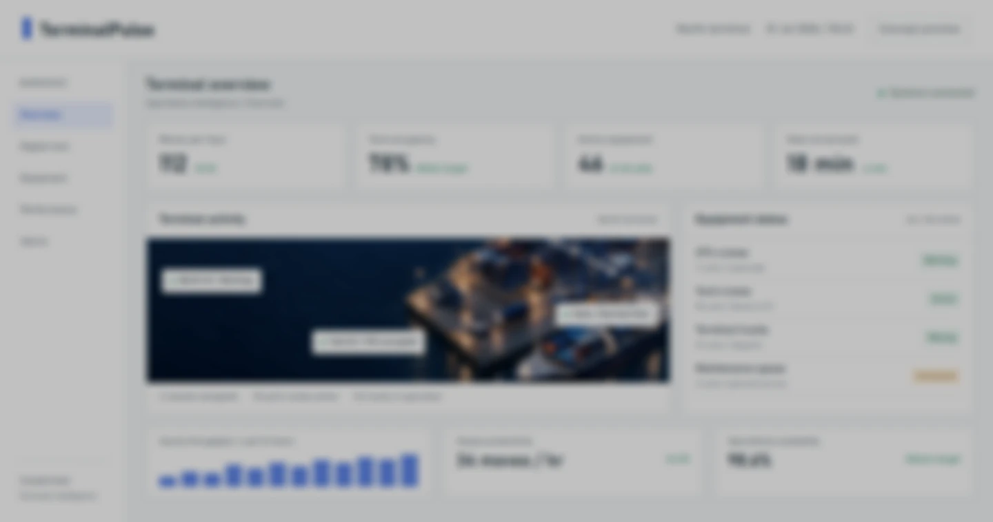 TerminalPulse™ dashboard concept preview